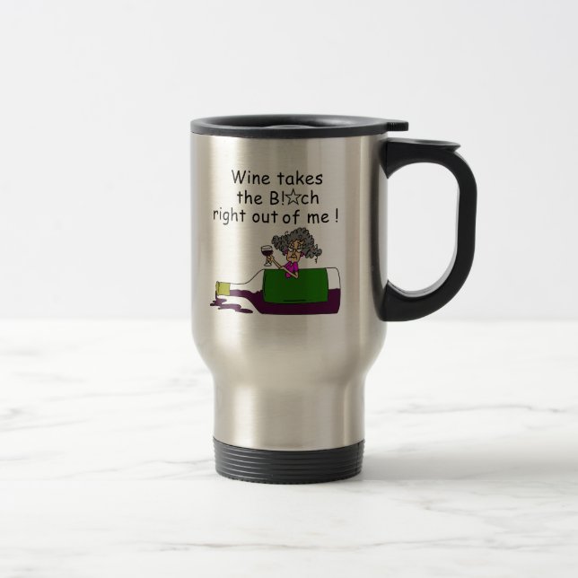 Wine Mellows Me Travel Mug (Right)
