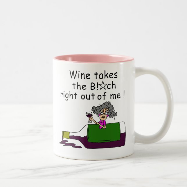 Wine Mellows Me Two-Tone Coffee Mug (Right)