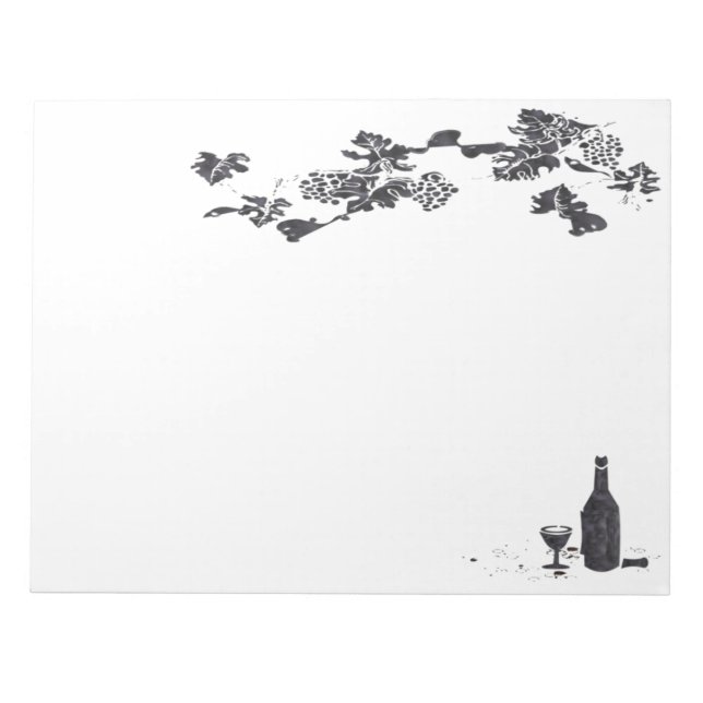 Wine Menu Notepad (Front)