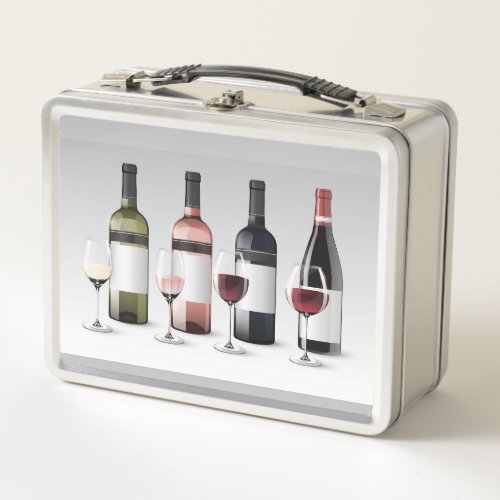 Wine Metal Lunch Box