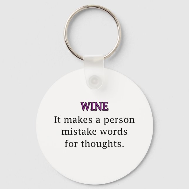 Wine Mistakes Keychain (Front)