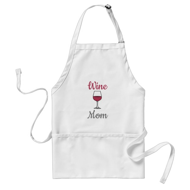 Wine Mom Adult Apron (Front)
