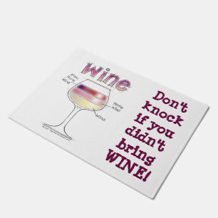 WINE, MORE WINE, EVEN MORE WINE DOORMAT