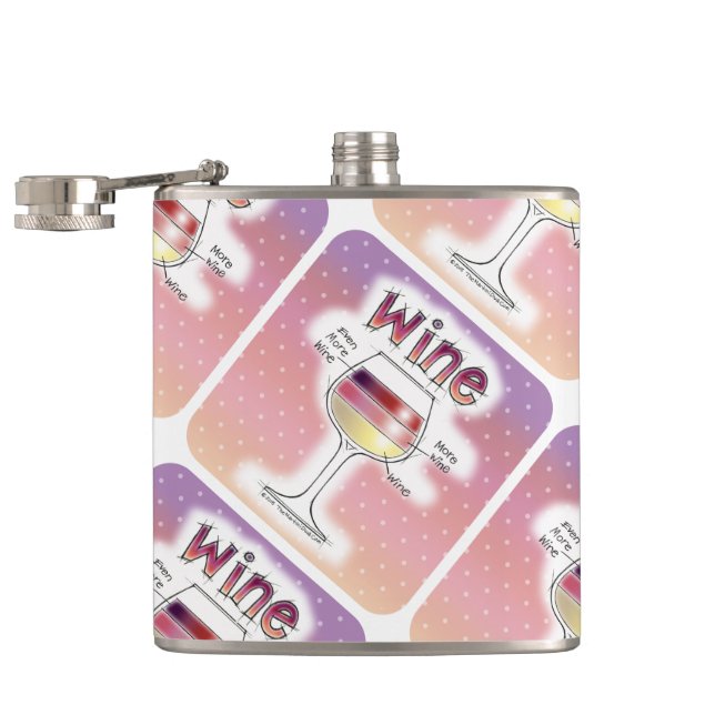 WINE, MORE WINE, EVEN MORE WINE FLASK (Opened)