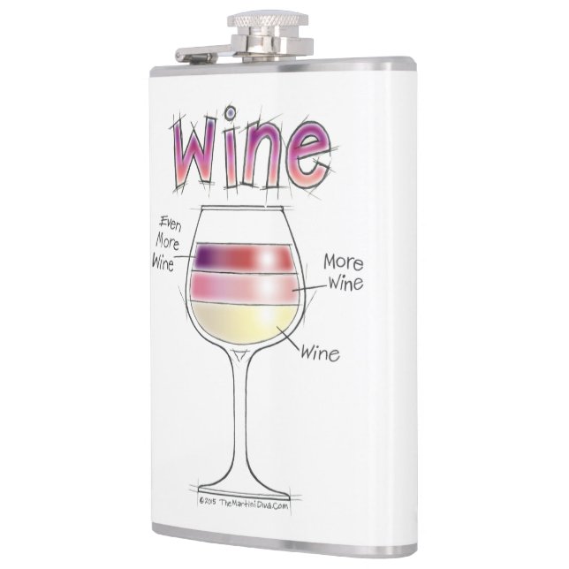 WINE, MORE WINE, EVEN MORE WINE FLASK (Left)