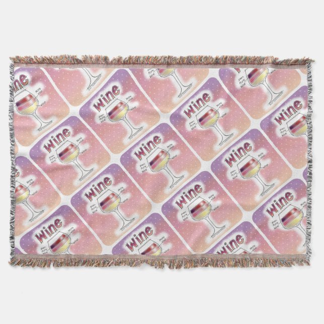 WINE, MORE WINE, EVEN MORE WINE THROW BLANKET (Front)