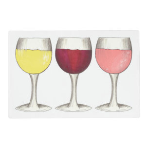 Wine Not? Red White Rosé Glasses Winery Wine Lover Placemat