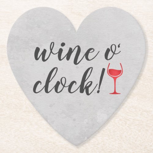 Wine O Clock Paper Coaster