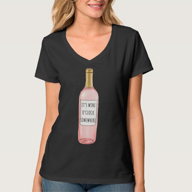 Wine O Clock Somewhere  41 T-Shirt (Front)