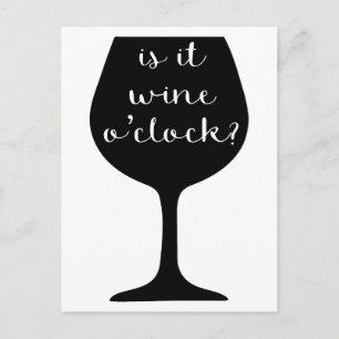 Wine O'Clock Postcard