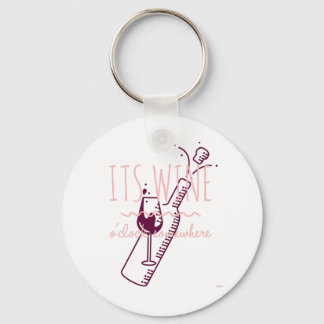 Wine o'clock somewhere T-Shirt Tote Bag Keychain