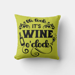 WINE O'CLOCK THROW PILLOW