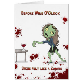 Wine o'clock zombie cards
