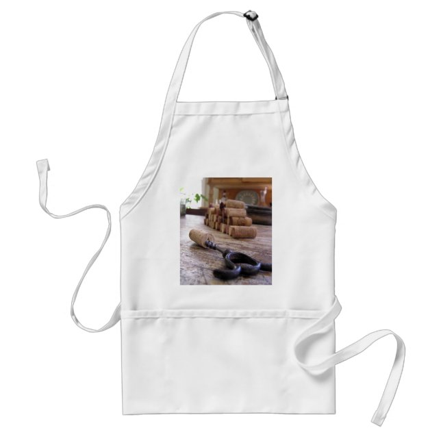 Wine Opener Adult Apron (Front)