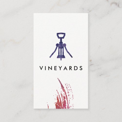 Wine Opener Grapes Business Card