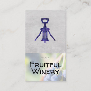 Wine Opener Grapes on Vine Sommelier Business Card