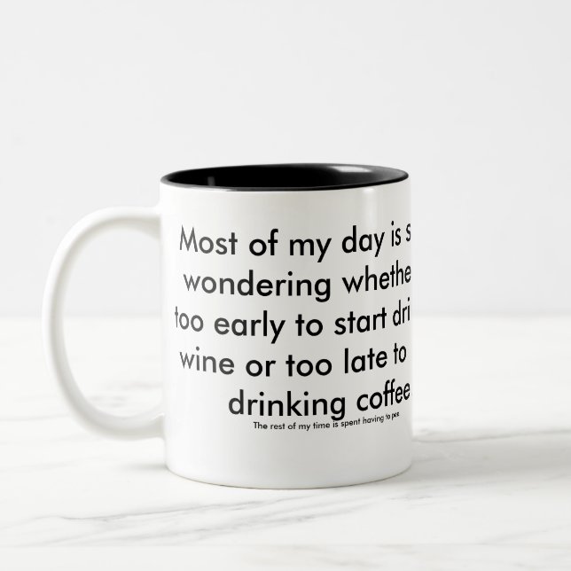 Wine or Coffee mug. The Outnumbered Mother. Two-Tone Coffee Mug (Left)