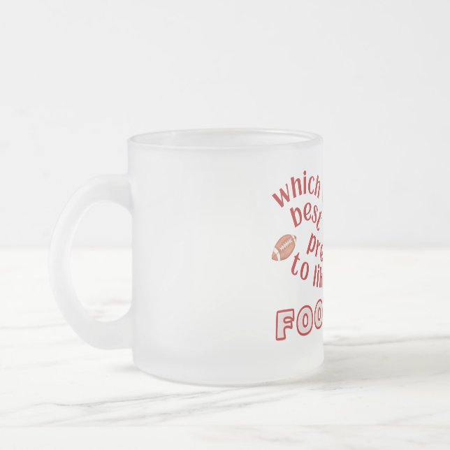 Wine pairs football funny gameday frosted mug (Left)