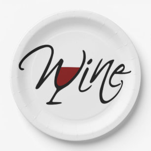 WINE PAPER PLATES