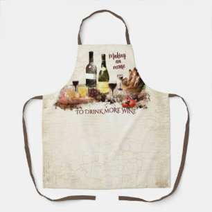 Wine party cheese grapes Tuscany style kitchen Apron