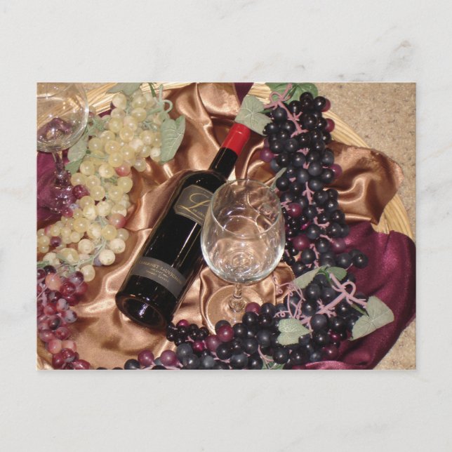 Wine Party Invitation Celebration Postcard (Front)