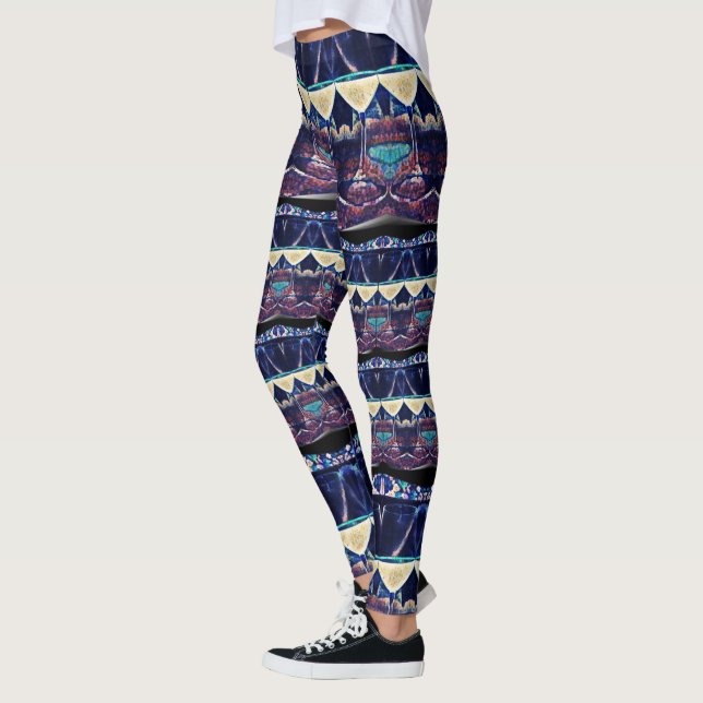 Wine Patterned Leggings (Left)