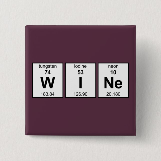 WINe Periodic Table Button (Front)