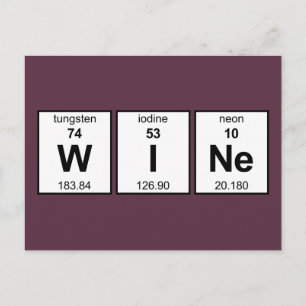 WINe Periodic Table Postcard