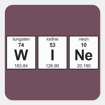 WINe Periodic Table Square Sticker