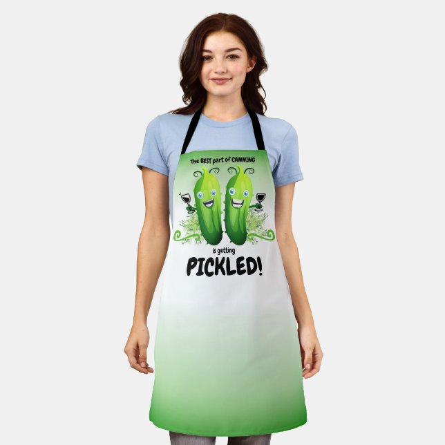 Wine pickles pickling home canning personalized ap apron (Worn)