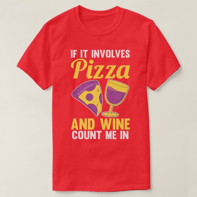 Wine Pizza Premium  T-Shirt (Design Front)
