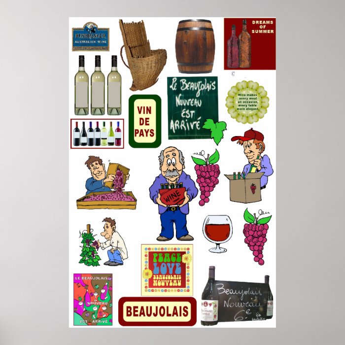 Wine poster, Beaujolais Nouveau