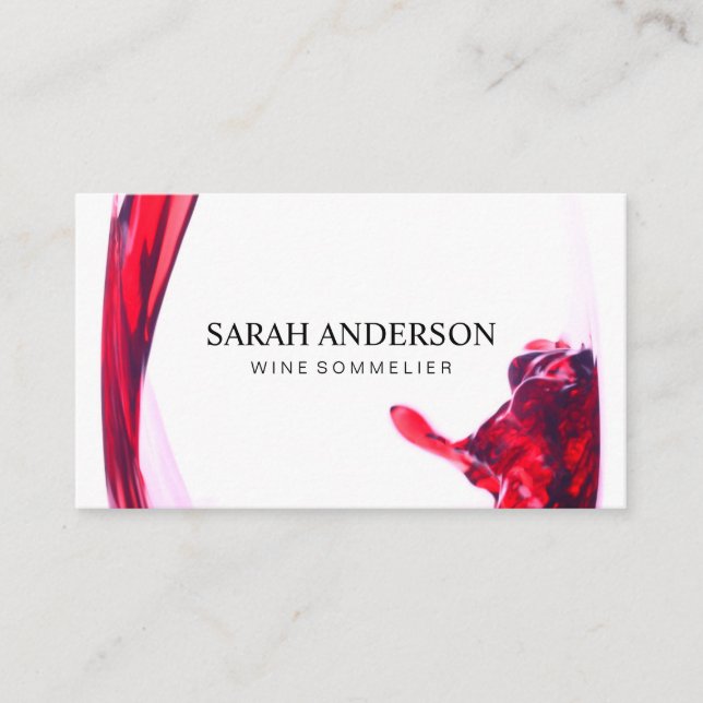 Wine Pour Business Card (Front)