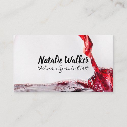 Wine Pour in the Glass Business Card