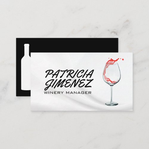 Wine Pour Into Glass  Wine Bottle Business Card