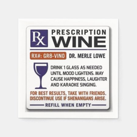 Wine Prescription Napkins
