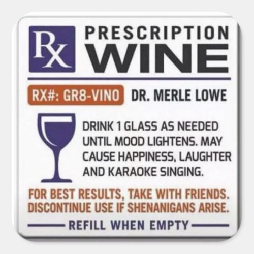 Wine Prescription Sticker