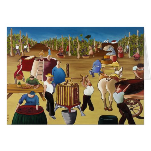 WINE PRESSING CARDS (Front Horizontal)
