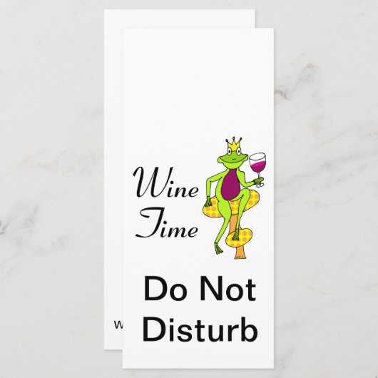 Wine Prince "Wine Time" Do Not Disturb (Front/Back)