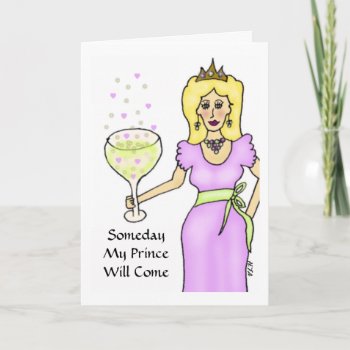 Wine Princess Valentine's Day Card by Victoreeah at Zazzle