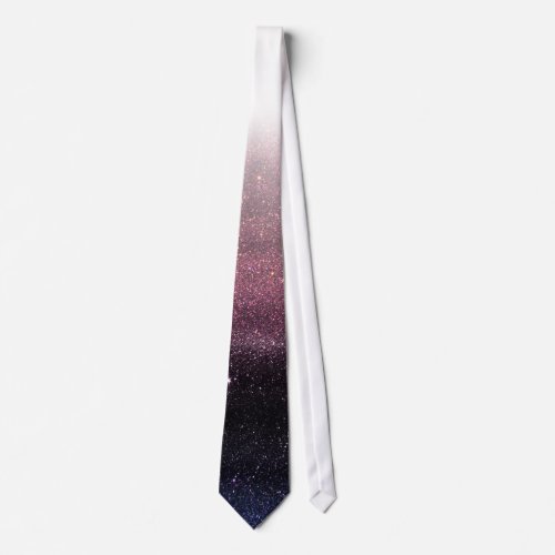 Wine Purple and Navy Blue Faux Glitter Gradient Tie