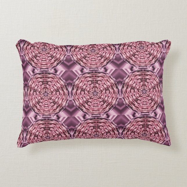 Wine Purple Pink Faux Satin Abstract Accent Pillow (Front)