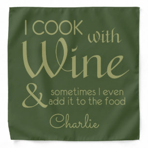 Wine Quote custom name bandana