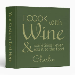 Wine Quote custom name binders