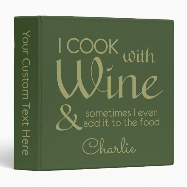Wine Quote custom name binders (Front/Spine)