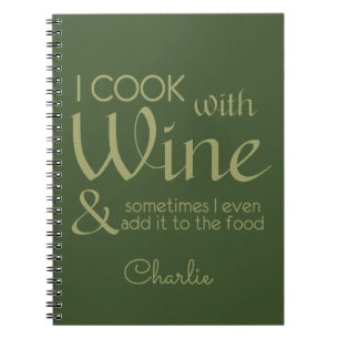 Wine Quote custom name notebook