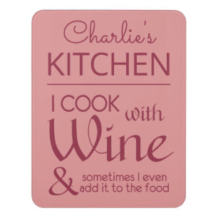 Wine Quote custom name room sign