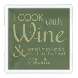 Wine Quote custom name serving trays