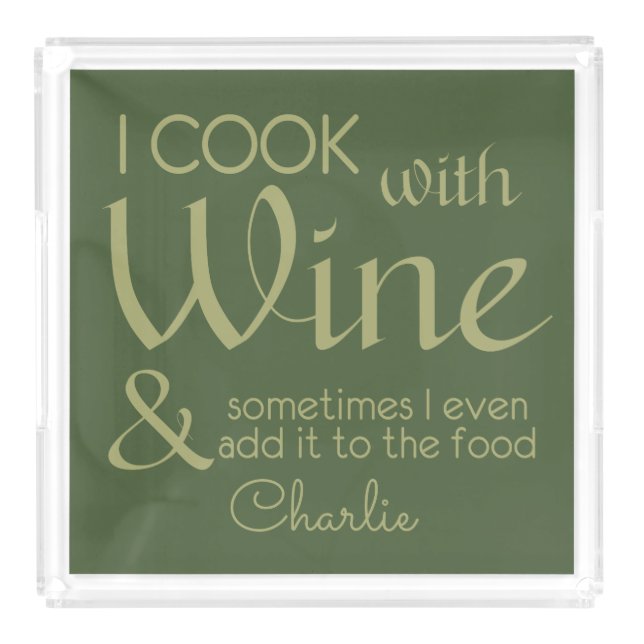 Wine Quote custom name serving trays (Front)