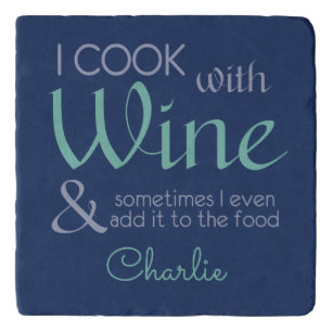 Wine Quote custom name stone trivets